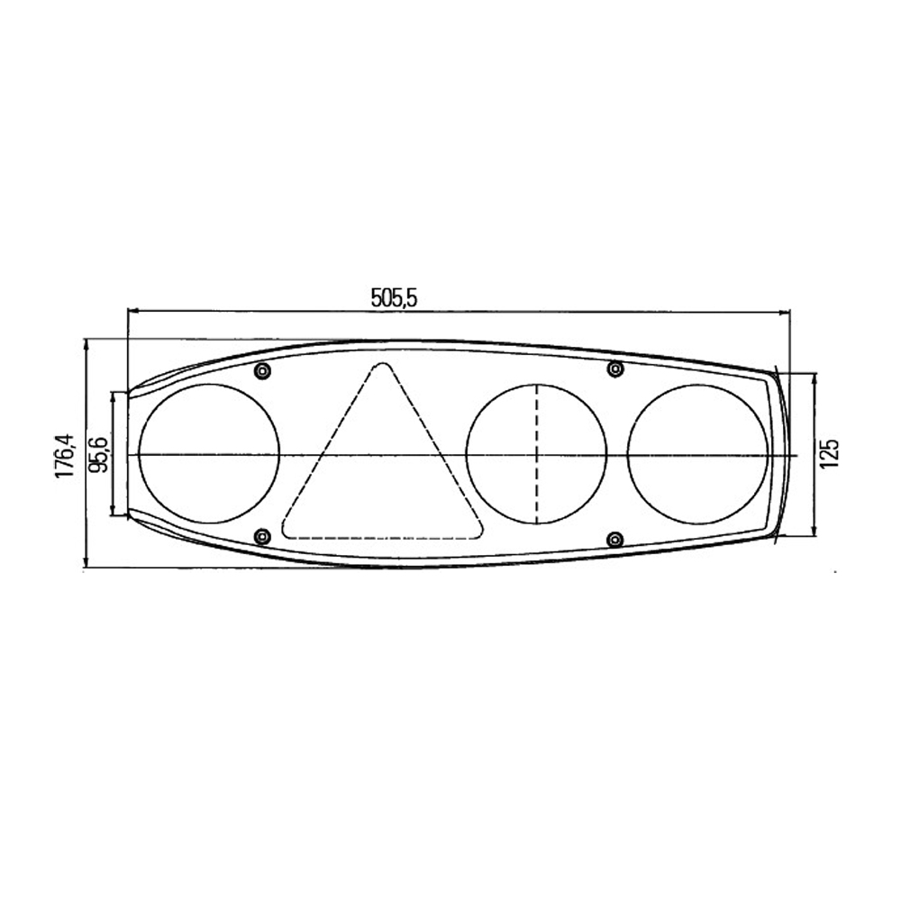 rear light, Caraluna II, left, caravan, triangle, transparen