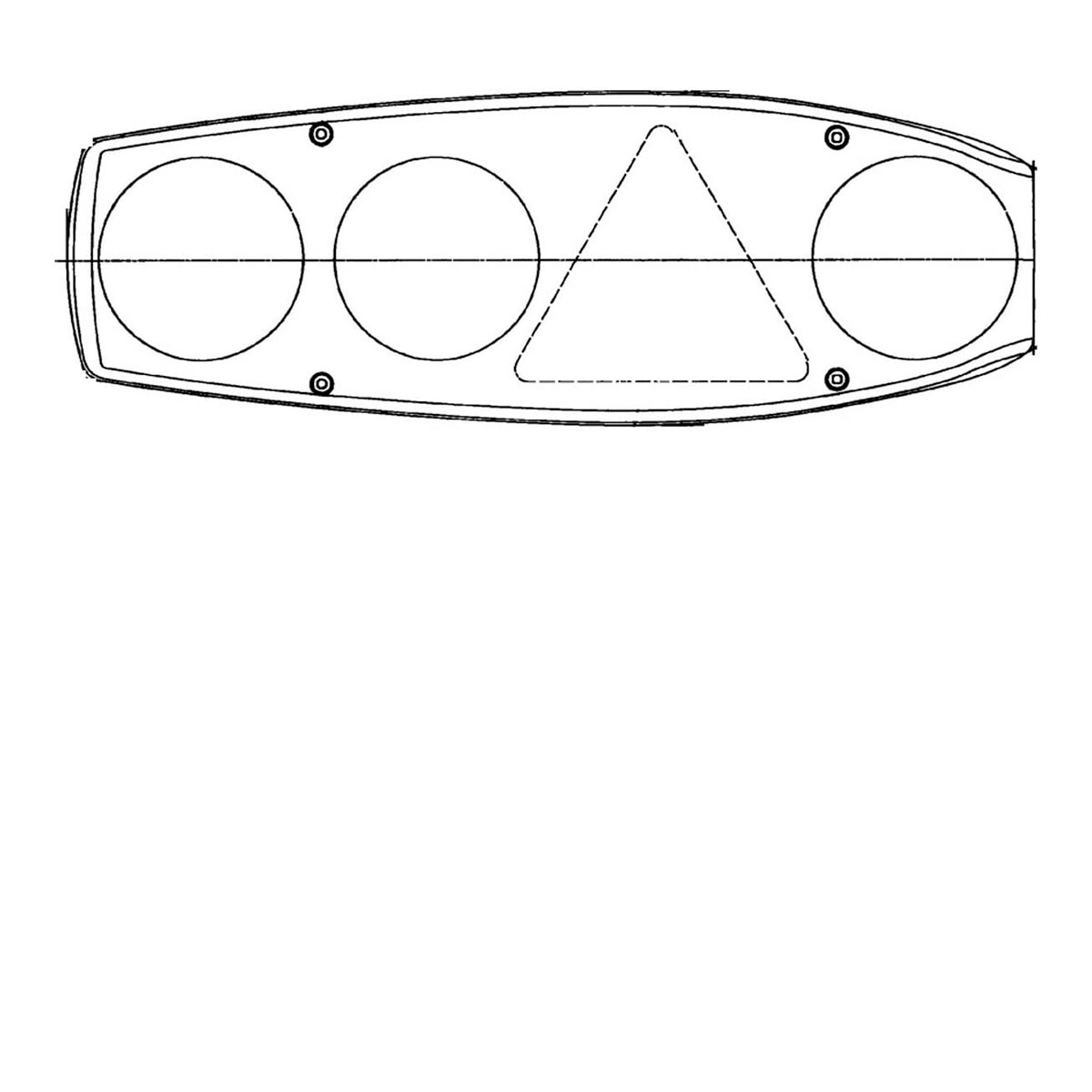 achterlicht, Caraluna II, rechts, caravan, driehoek, mist