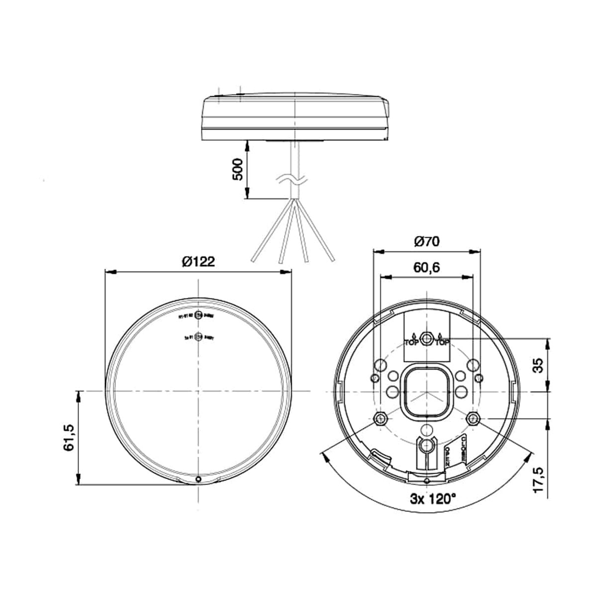 Rücklicht, LED, Typ 790, 24 Volt