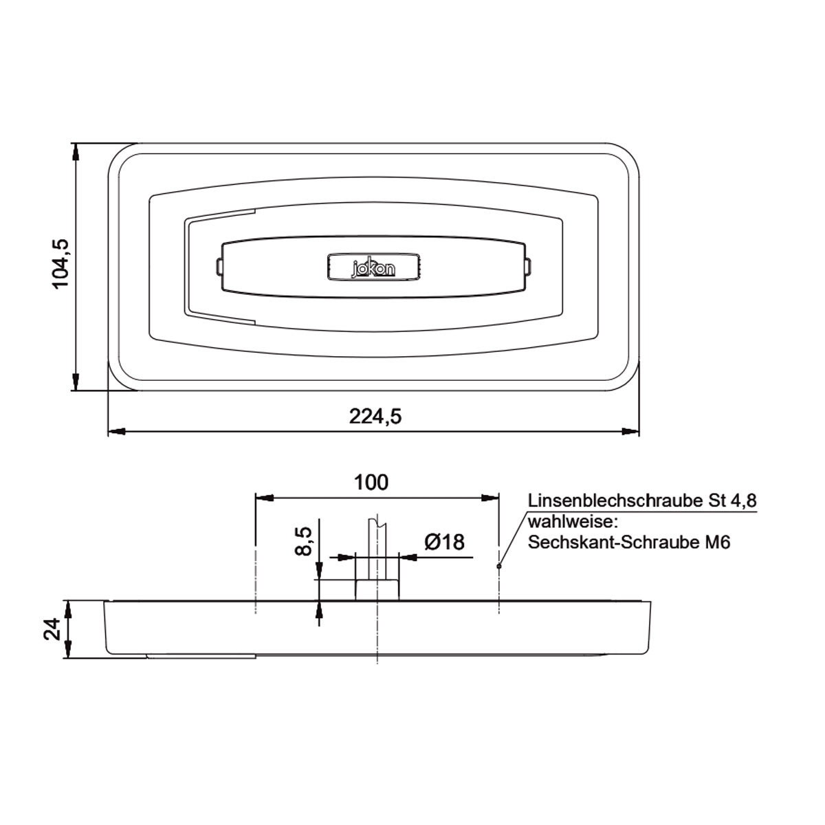 achterlicht, LED, type 935, 24 volt