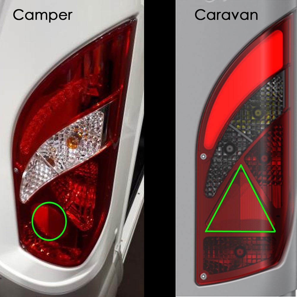 achterlicht, rechts, type 3100, caravan, hybride (LED)
