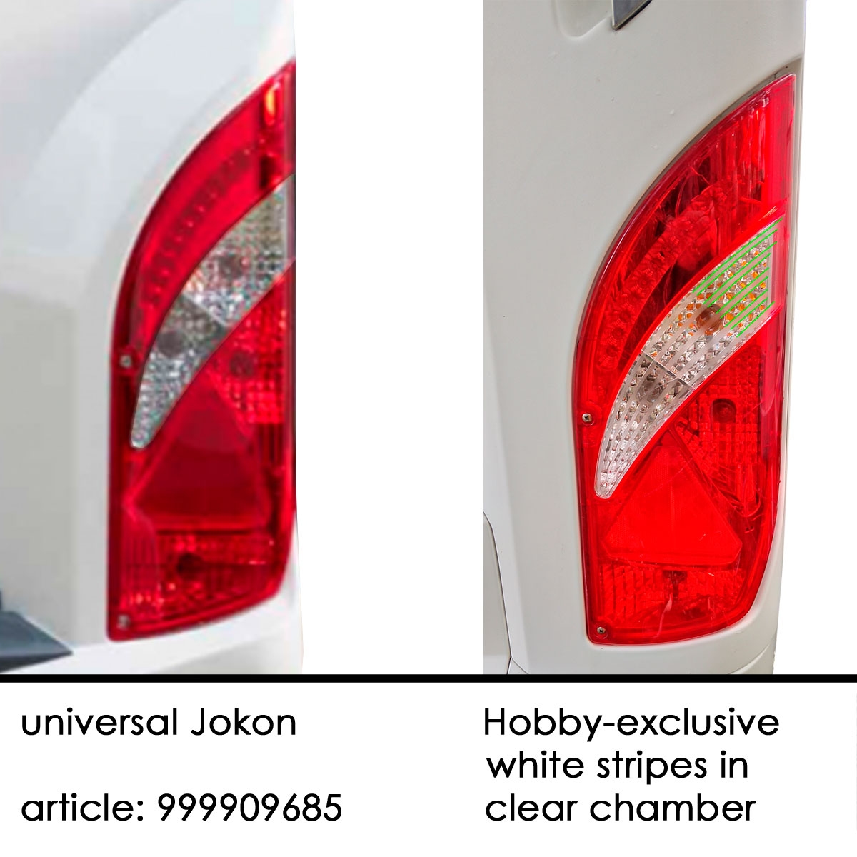 achterlicht, rechts, type 3100, caravan, hybride (LED)