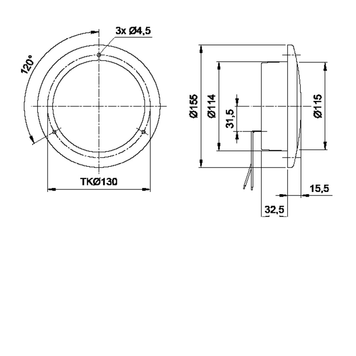 LED-Blink-Brems-Schlussleuchte, Typ 735