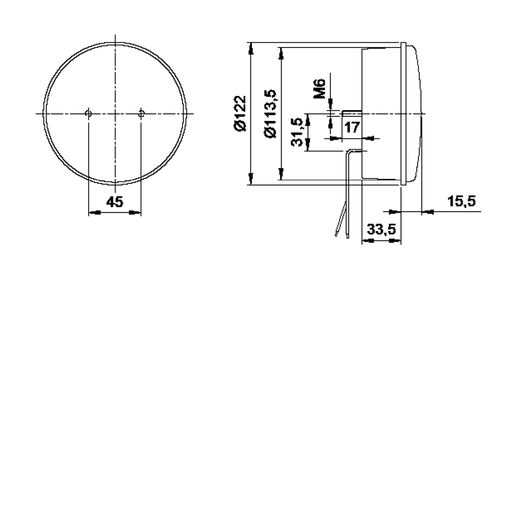 feu de recul, LED, type 730, 24 volts