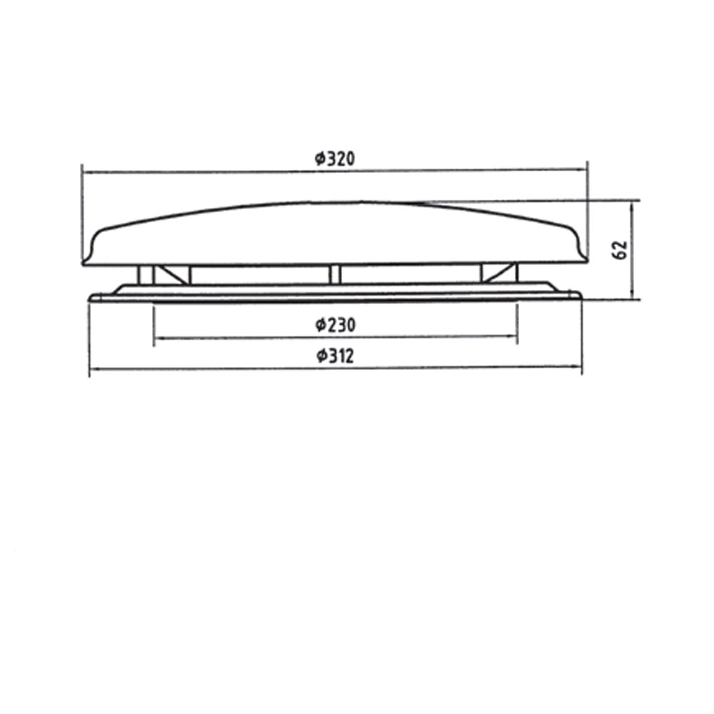 Dachventilator, elektrisch, klassisch, schwarz (RAL9005), 12