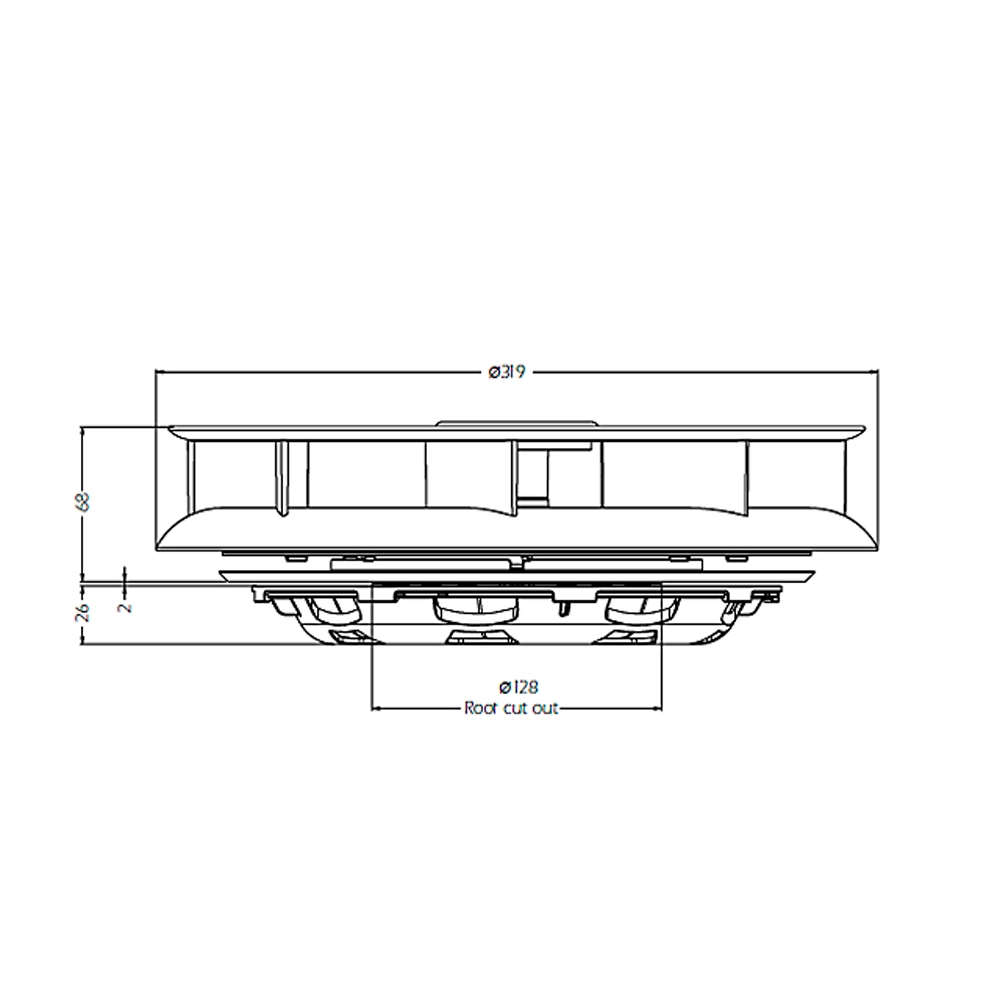 dakventilator, mechanisch, Turbo II, opbouw wit (RAL9010)