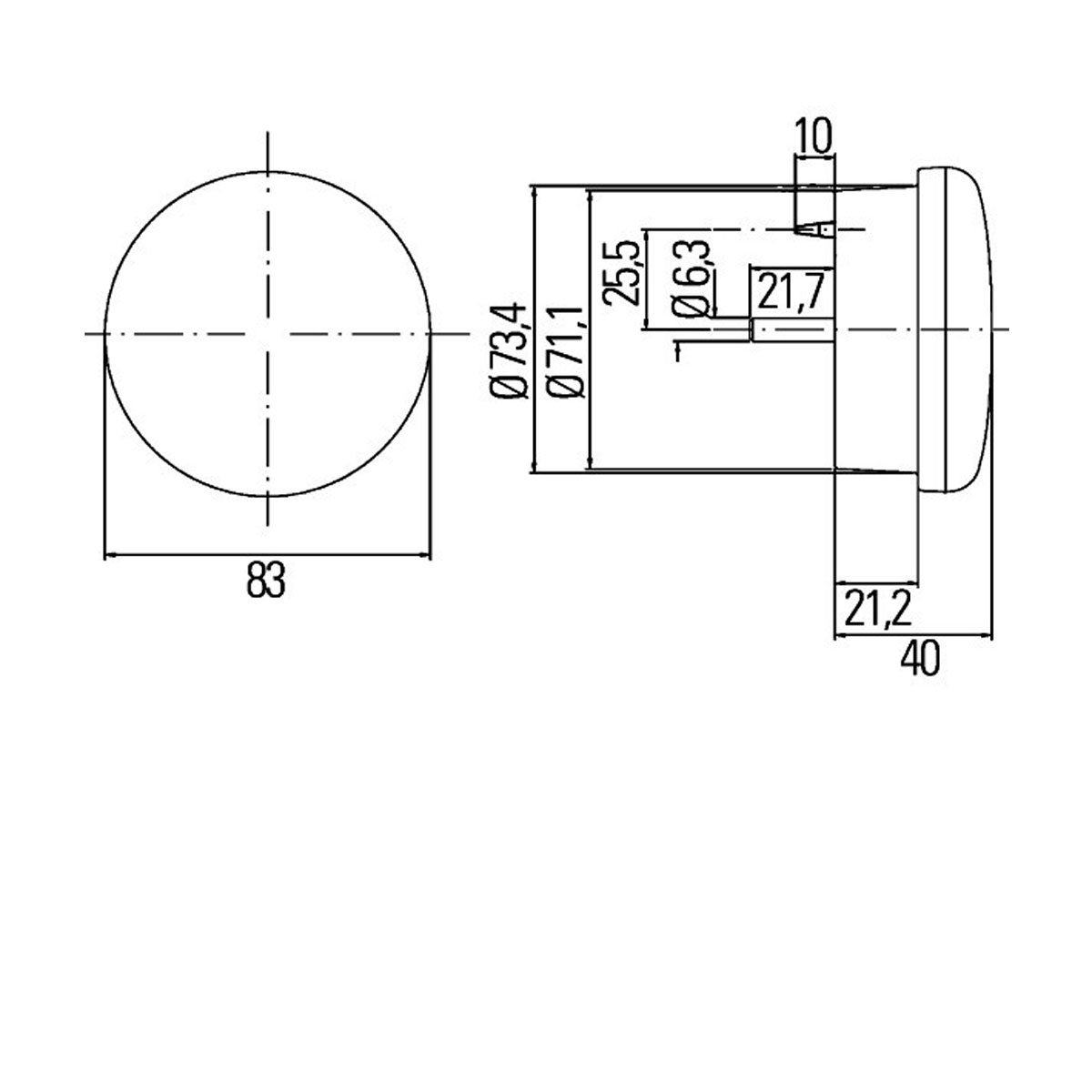 Blinklicht, Halogen, 12 Volt