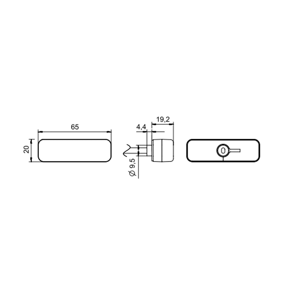 markeringslicht, achterzijde, diffuus rood, LED, S40