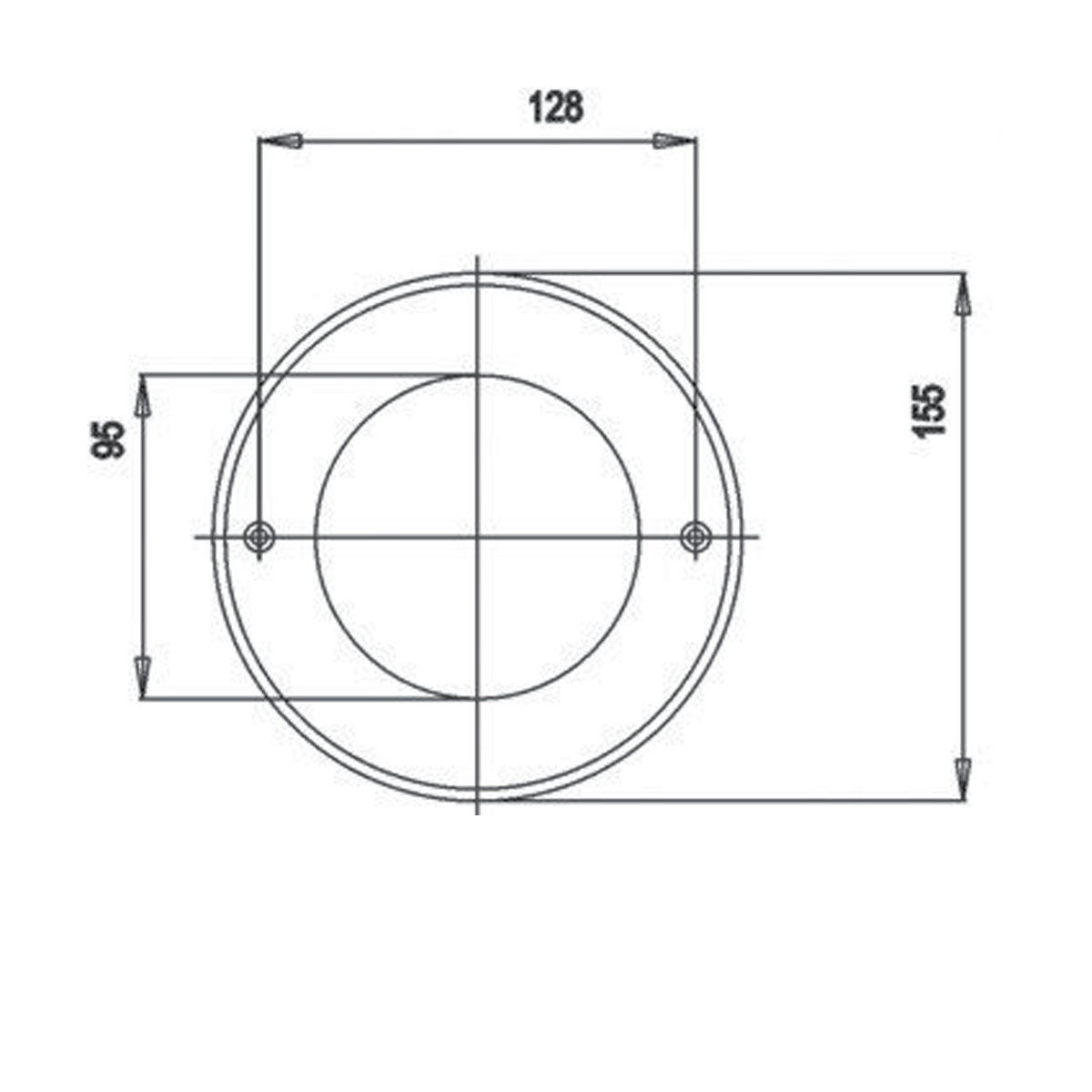 reflector, type 110, diameter 155mm - (per stuk/p.p.)
