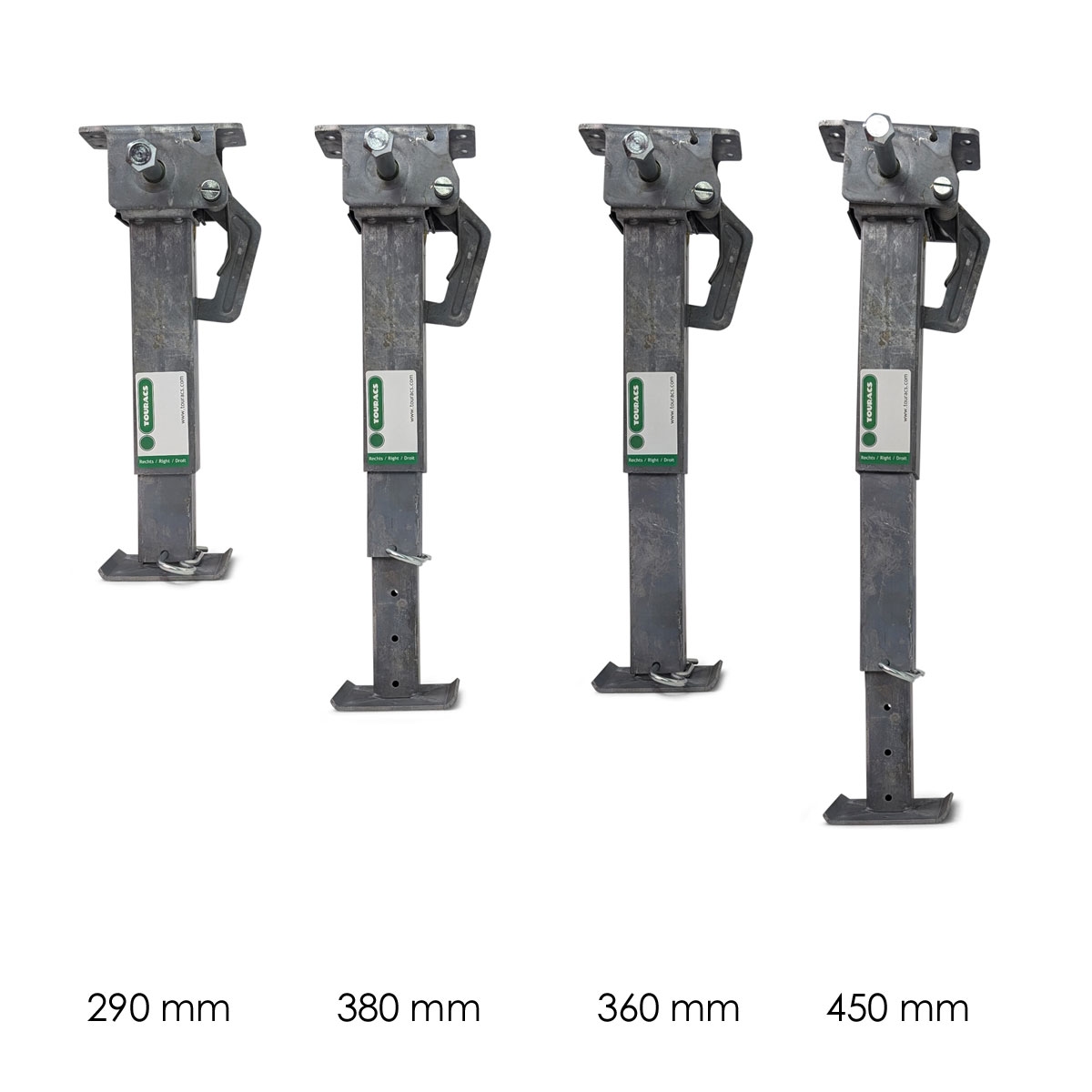 support legs, 290 - 450mm, Hubmatik