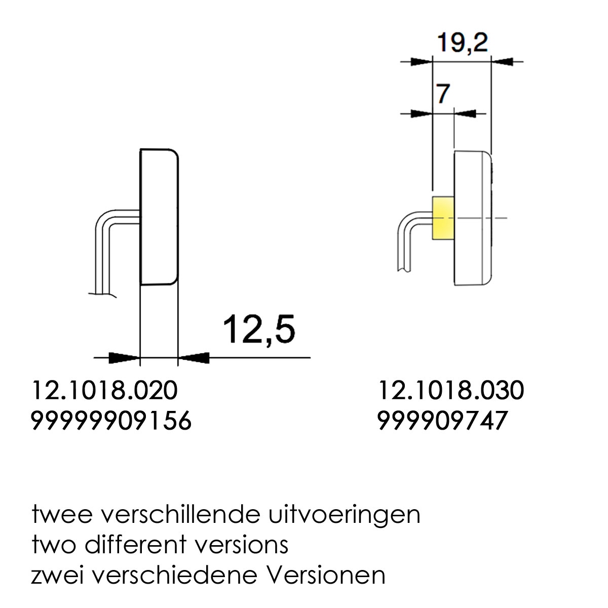 verlichting, markering zij, LED, opbouw, nok achterzijde