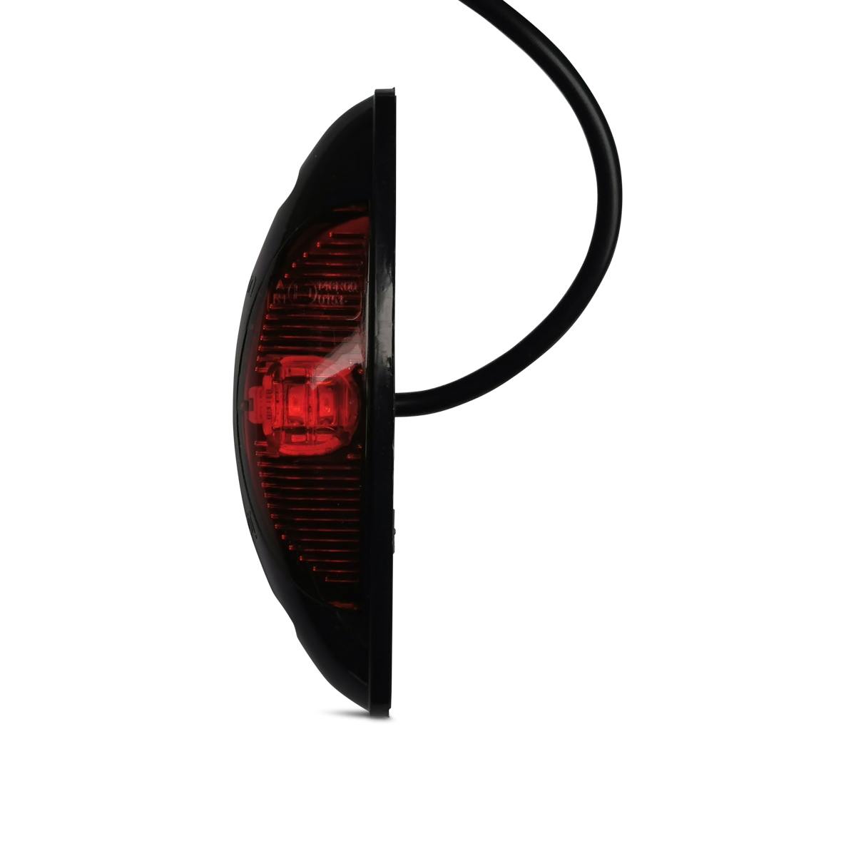 verlichting, markering zij, LED, rood/wit, 12 volt, zwart